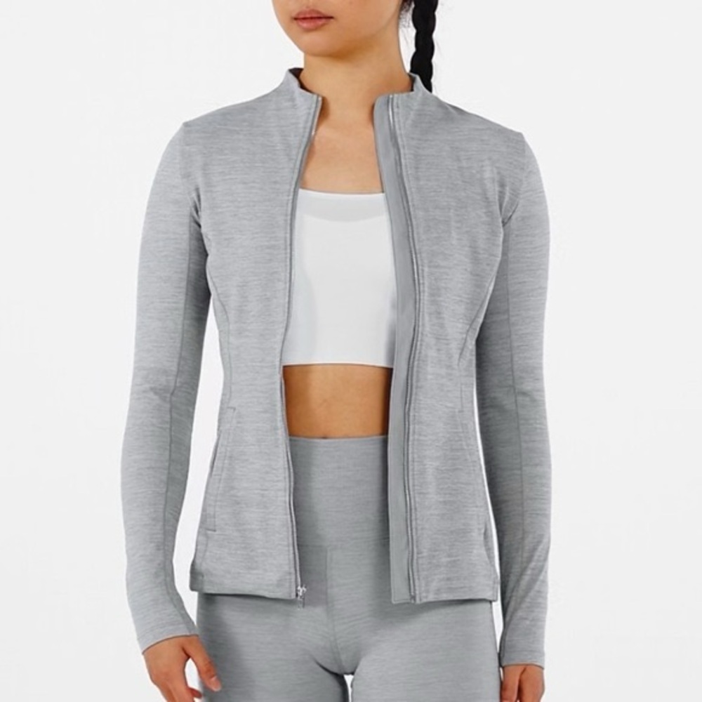 Nike Yoga Luxe Dri-FIT Full-Zip Grey Jacket